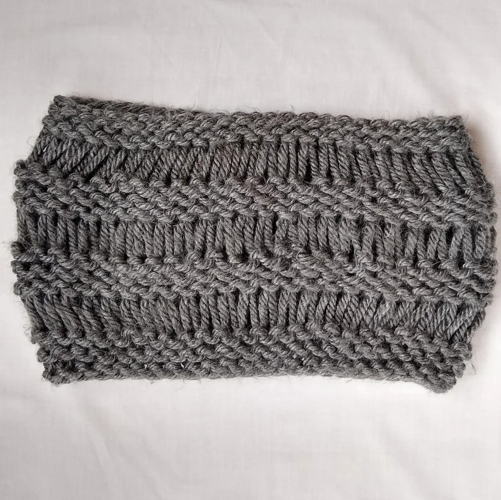 Grey Infinity Homemade Scarf
